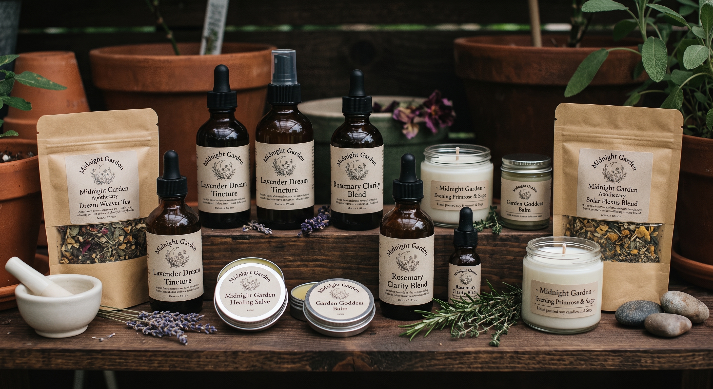 Midnight Garden Apothecary Products